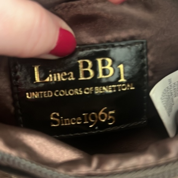 United Colors Of Benetton mini bag crossbody tan brown with gold hardware VTG - Picture 6 of 16